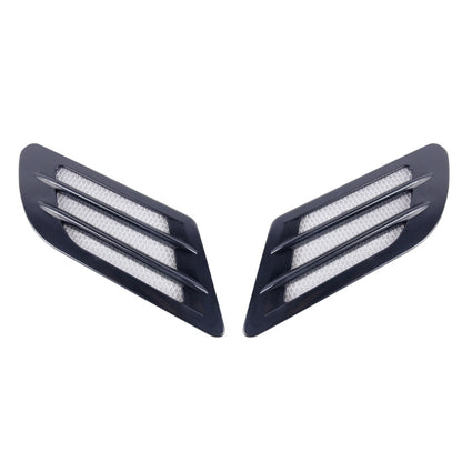 2 PCS สไตล์ยูโรโลหะตกแต่ง Air Flow Turbo Bonnet Hood ด้านข้าง Vent Grille พร้อม Self-กาวสติกเกอร์