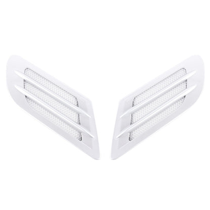 2 PCS สไตล์ยูโรโลหะตกแต่ง Air Flow Turbo Bonnet Hood ด้านข้าง Vent Grille พร้อม Self-กาวสติกเกอร์