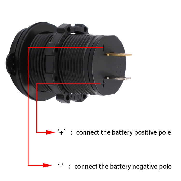 Universal Car Charger 2 พอร์ตปลั๊กไฟ Dual USB Charger 5V 4.2A IP66 พร้อมรูรับแสง, 4.2A with Aperture (Red Light)