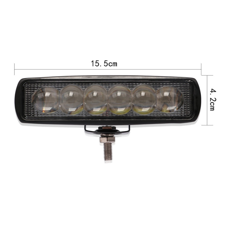 6 นิ้ว 18W 6000K IP68 8D รถ เรือ Marine ไฟทำงาน Spotlight หลอดไฟ LED, DC 10-30V, 18W