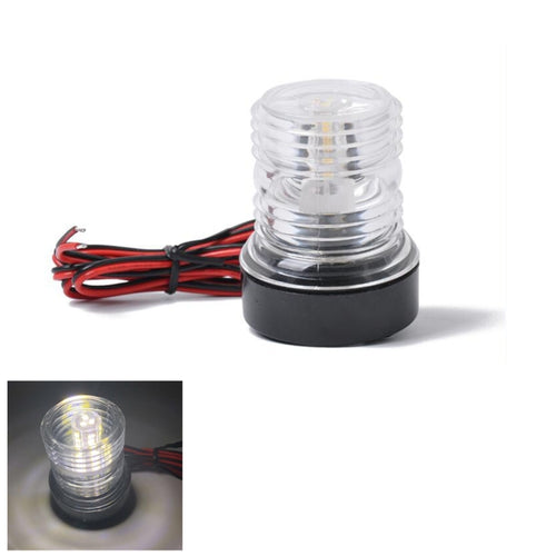 DC 12V 2.5W Marine เรือยอชท์ Stern Anchor ไฟ LED นำทางรอบ 360 องศาแสงสีขาว, LED Navigation Light
