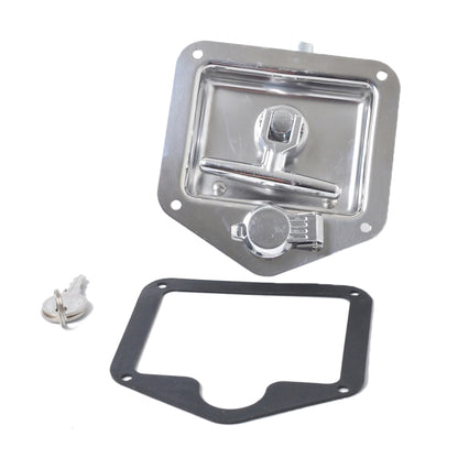 พับ T Handle ล็อค สแตนเลส Flush Mount กล่องเครื่องมือสำหรับรถพ่วง/เรือยอชท์/รถบรรทุก, A1218-01