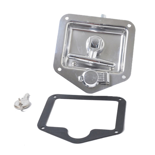 พับ T Handle ล็อค สแตนเลส Flush Mount กล่องเครื่องมือสำหรับรถพ่วง/เรือยอชท์/รถบรรทุก, A1218-01