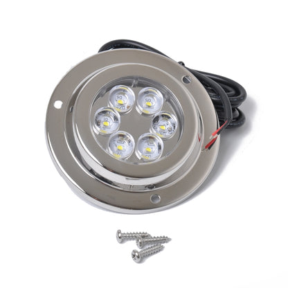 DC 10-30V 12W IP68 316 สแตนเลส 6 LEDs แสงสีฟ้าใต้น้ำเรือ High Power Bright สำหรับ Marine/Yacht, 12W Blue Light