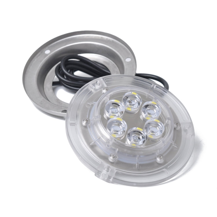 DC 10-30V 12W IP68 316 สแตนเลส 6 LEDs แสงสีฟ้าใต้น้ำเรือ High Power Bright สำหรับ Marine/Yacht, 12W Blue Light