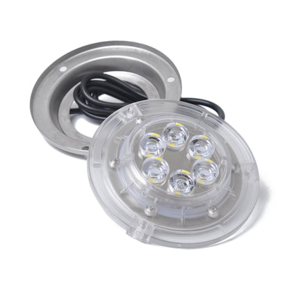 DC 10-30V 12W IP68 316 สแตนเลส 6 LEDs แสงสีฟ้าใต้น้ำเรือ High Power Bright สำหรับ Marine/Yacht, 12W Blue Light