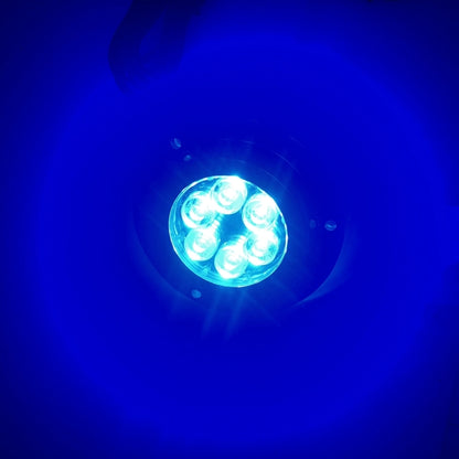 DC 10-30V 12W IP68 316 สแตนเลส 6 LEDs แสงสีฟ้าใต้น้ำเรือ High Power Bright สำหรับ Marine/Yacht, 12W Blue Light