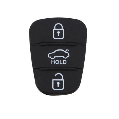 เปลี่ยนแผ่นซิลิโคน 3 ปุ่มสำหรับเปลือกกุญแจรถ Hyundai / Kia ไม่มีแบตเตอรี่, For Hyundai / Kia 3 Buttons with Word
