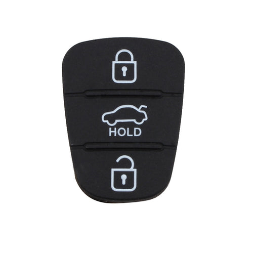 เปลี่ยนแผ่นซิลิโคน 3 ปุ่มสำหรับเปลือกกุญแจรถ Hyundai / Kia ไม่มีแบตเตอรี่, For Hyundai / Kia 3 Buttons with Word