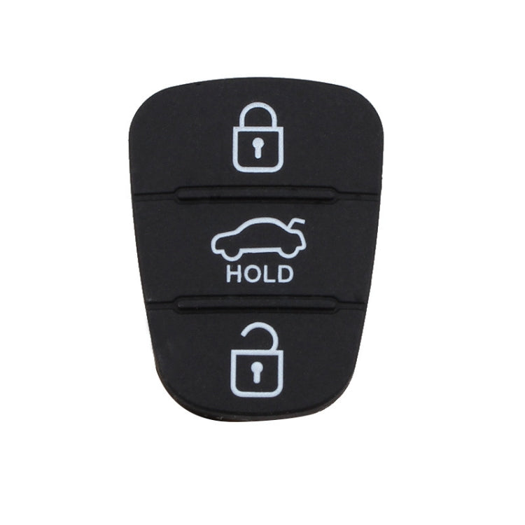 เปลี่ยนแผ่นซิลิโคน 3 ปุ่มสำหรับเปลือกกุญแจรถ Hyundai / Kia ไม่มีแบตเตอรี่, For Hyundai / Kia 3 Buttons with Word