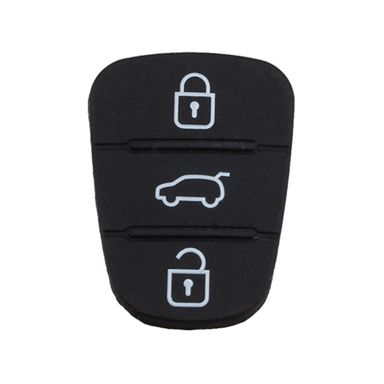 เปลี่ยนแผ่นซิลิโคน 2 ปุ่มสำหรับเปลือกกุญแจรถ Hyundai / Kia ไม่มีแบตเตอรี่, For Hyundai / Kia 3 Buttons