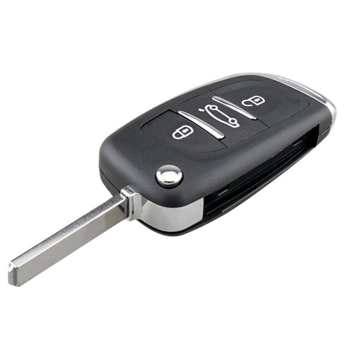 สำหรับ PEUGEOT กุญแจรถเปลี่ยน 3 ปุ่มกุญแจรถพร้อมที่ยึดไม่มีร่อง, 3 Buttons without Grooved