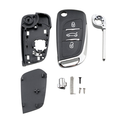 สำหรับ PEUGEOT กุญแจรถเปลี่ยน 3 ปุ่มกุญแจรถพร้อมที่ยึดไม่มีร่อง, 3 Buttons without Grooved