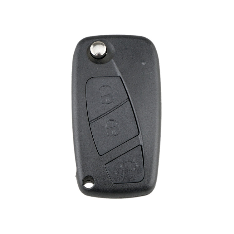 สำหรับการเปลี่ยนกุญแจรถ FIAT 3 ปุ่มเคสกุญแจรถพร้อมที่ใส่แบตเตอรี่ด้านข้าง, Black, Blue