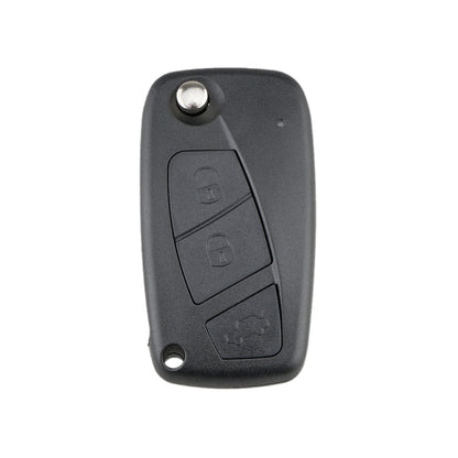 สำหรับการเปลี่ยนกุญแจรถ FIAT 3 ปุ่มเคสกุญแจรถพร้อมที่ใส่แบตเตอรี่ด้านข้าง, Black, Blue