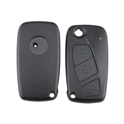 สำหรับการเปลี่ยนกุญแจรถ FIAT 3 ปุ่มเคสกุญแจรถพร้อมที่ใส่แบตเตอรี่ด้านข้าง, Black, Blue