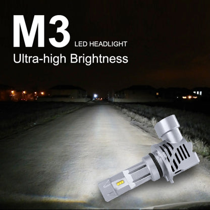 2 ชิ้น M3 9006 / HB4 DC9-32V / 17W / 6500K / 2000LM IP68 ไฟหน้ารถ LED, 9006 / HB4