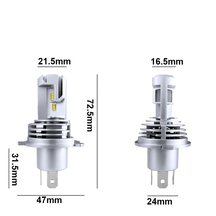 2 ชิ้น M3 H4 DC9-32V / 17W / 6500K / 2000LM IP68 ไฟหน้ารถ LED, H4