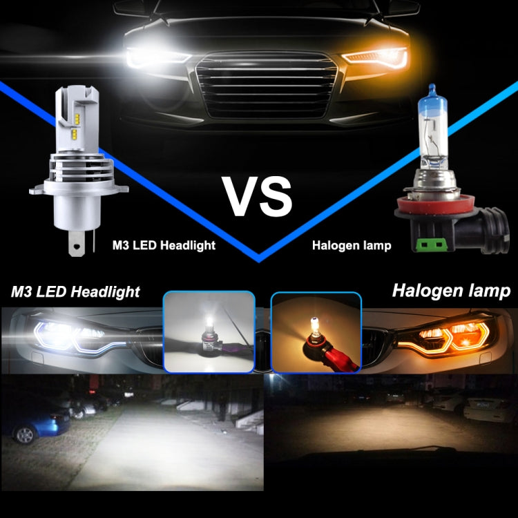 2 ชิ้น M3 H4 DC9-32V / 17W / 6500K / 2000LM IP68 ไฟหน้ารถ LED, H4