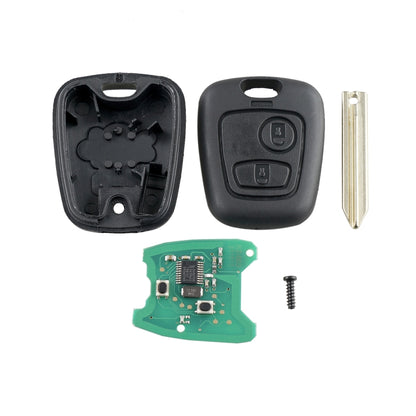 สำหรับ Citroen Saxo / Picasso / Xsara / Berlingo 2 ปุ่มกุญแจรถควบคุมระยะไกลอัจฉริยะพร้อมชิปและแบตเตอรี่ในตัวความถี่: 433MHz, For Citroen