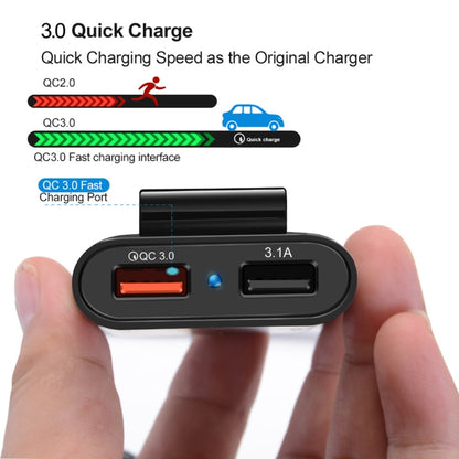 HMQ-C801 1.8 ม. 8A สูงสุด 4 พอร์ต USB ที่ชาร์จแบตในรถพร้อมฮับ USB แบบขยายสำหรับการชาร์จเบาะหน้าและหลัง, HMQ-C801