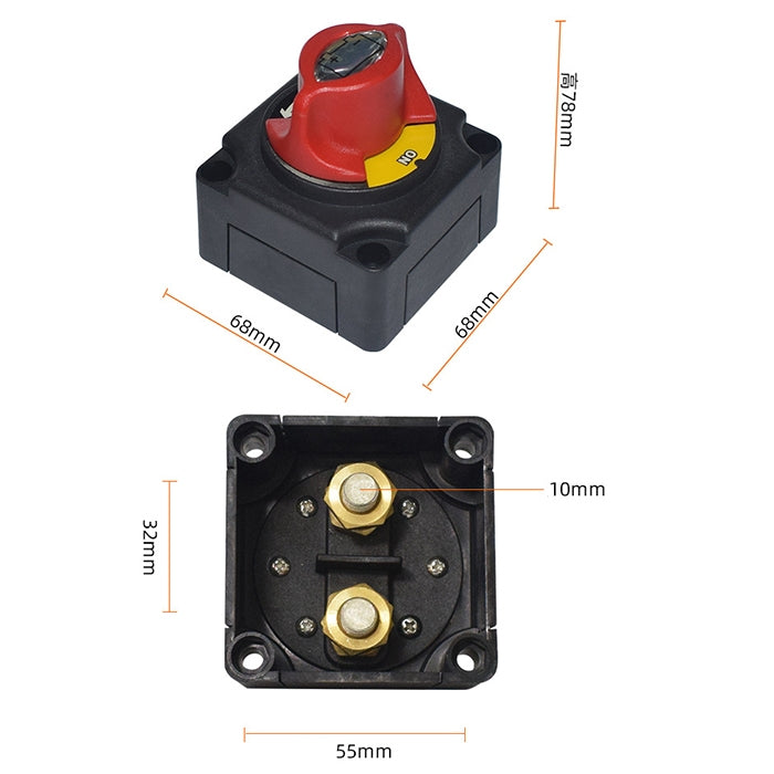 รถ Auto RV Marine เรือ ตัวเลือกแบตเตอรี่ Isolator ตัดการเชื่อมต่อสวิตช์หมุนตัด, A1201