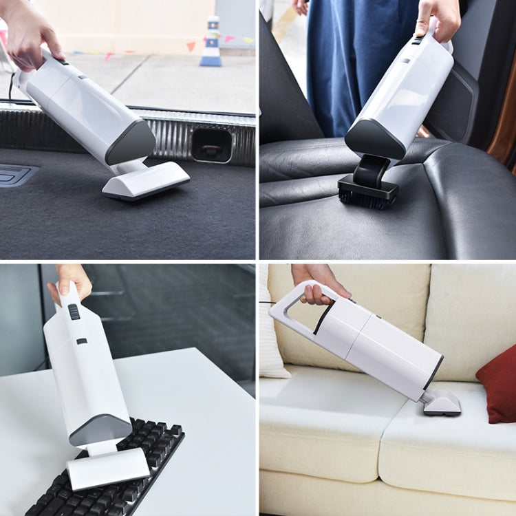 รถแบบพกพาไร้สาย 120W มือถือเครื่องดูดฝุ่นทรงพลัง, Wireless (Black), Wireless (White)