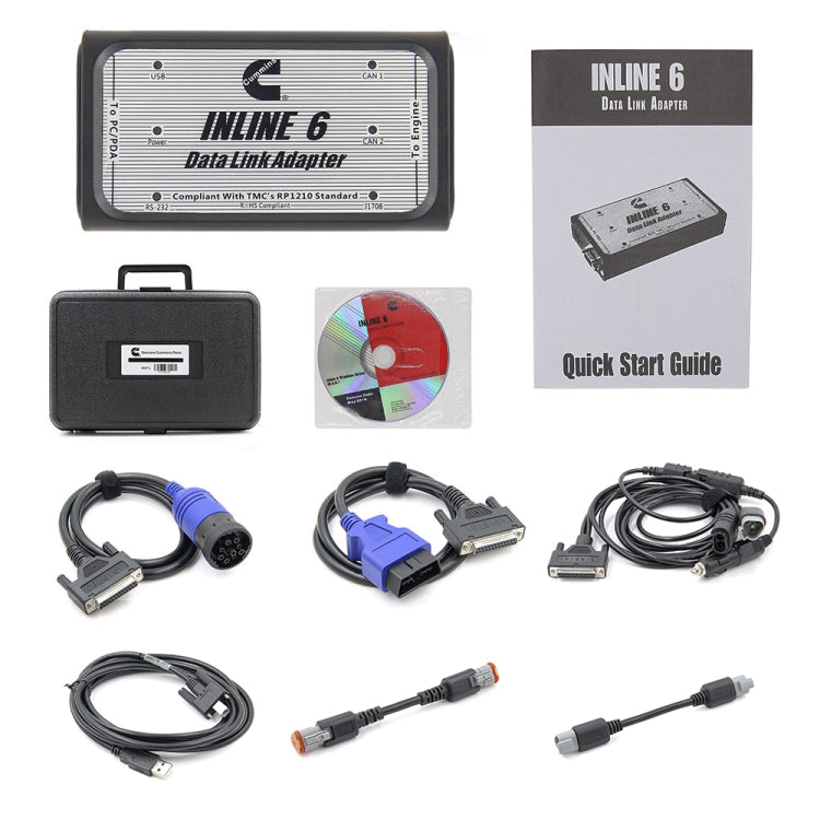 เครื่องสแกนเครื่องมือวิเคราะห์ข้อมูล Cummins Inline6 Data Link Adapter สำหรับงานหนัก, Diagnostic Tool Scanner