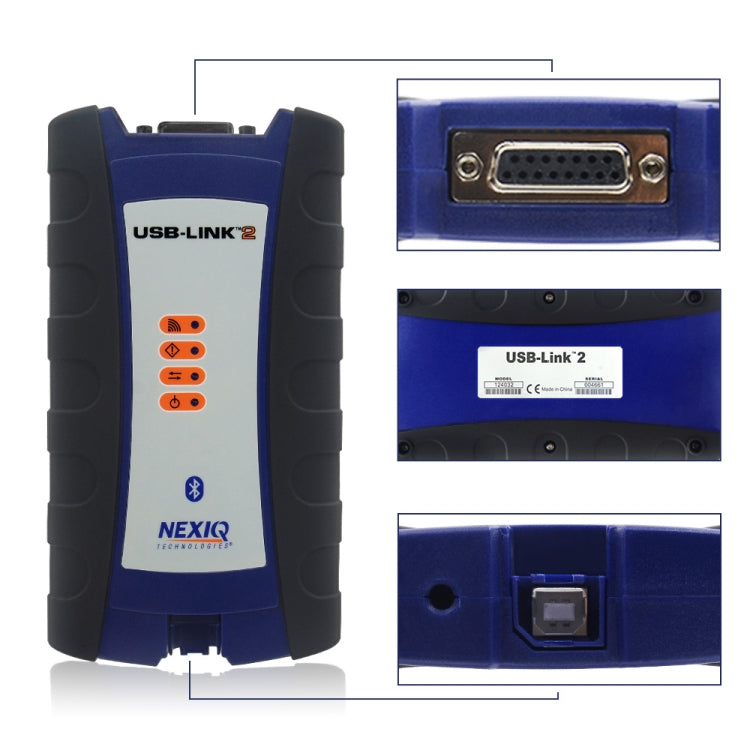 เครื่องมือวินิจฉัยรถบรรทุกที่เชื่อมโยง Nexiq 2 Bluetooth USB เครื่องสแกนรถบรรทุกหนัก, Heavy Duty Truck Scanner