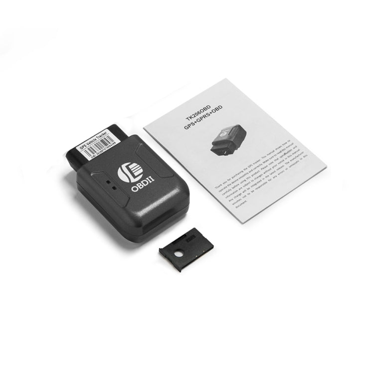 TK206 2G GPS OBD2 แบบเรียลไทม์ GSM Quad Band สัญญาณเตือนการสั่นสะเทือนป้องกันการโจรกรรม GSM GPRS Mini GPS ติดตามรถ, TK206 (Black), TK206 (Blue)