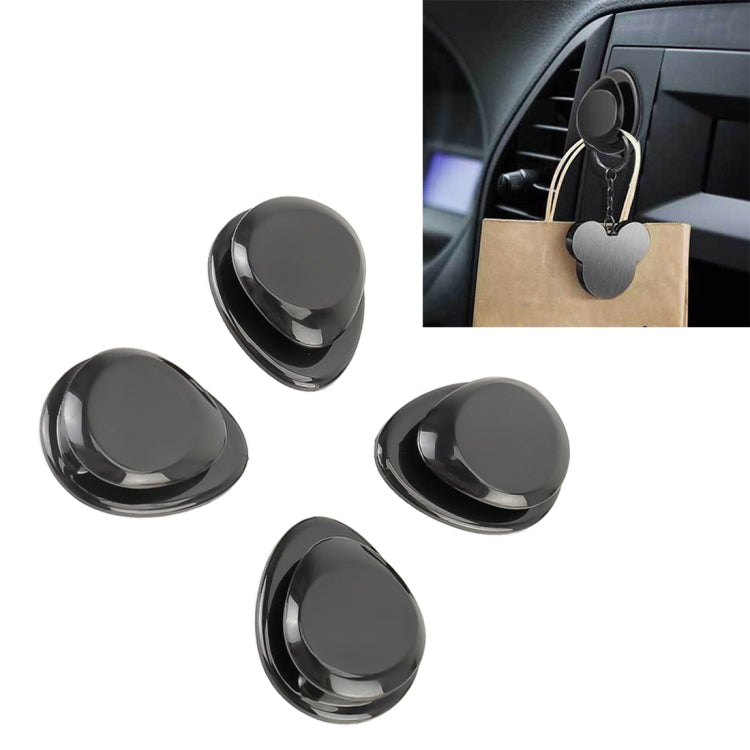 3R-2153 4 PCS Car Mini สะดวก Hooks กระเป๋า ที่แขวนไม้แขวนเสื้อ, 3R-2153