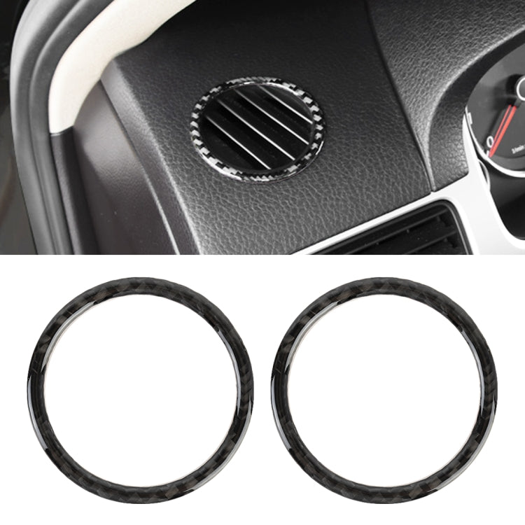 2 PCS รถคาร์บอนไฟเบอร์แผงหน้าปัด Air Outlet สติกเกอร์ตกแต่งสำหรับ Volkswagen Touareg, Instrument Panel Air Outlet