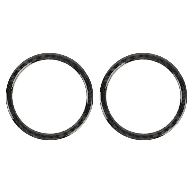 2 PCS รถคาร์บอนไฟเบอร์แผงหน้าปัด Air Outlet สติกเกอร์ตกแต่งสำหรับ Volkswagen Touareg, Instrument Panel Air Outlet
