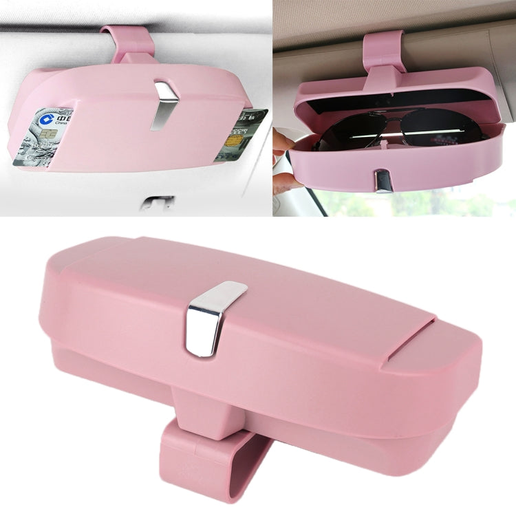 กล่องใส่แว่นตาอเนกประสงค์ในรถยนต์พร้อมช่องใส่การ์ดแบบแบน, Flat Style (Black), Flat Style (Pink), Flat Style (Grey), Flat Style (Beige)