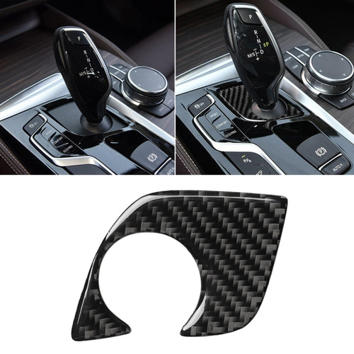 คาร์บอนไฟเบอร์เกียร์คันโยกแผงด้านล่างสติกเกอร์ตกแต่งสำหรับ BMW 5 Series G38 528Li / 530Li / 540Li 2018, ไดรฟ์ซ้าย, Gear Lever Lower