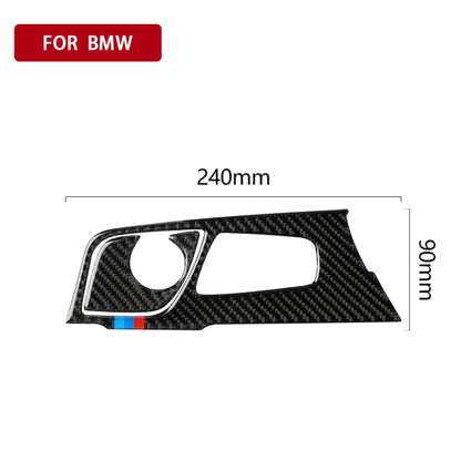 2 ใน 1 รถไตรรงค์คาร์บอนไฟเบอร์ตำแหน่งเกียร์แผงสติกเกอร์ตกแต่งสำหรับ BMW ซีรีส์ 5 G38 528Li / 530Li / 540Li 2018, ไดรฟ์ซ้าย, Gear Position (2 in 1)
