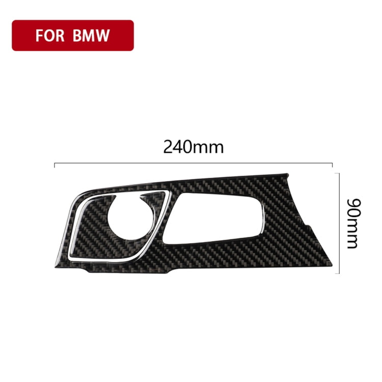 2 ใน 1 รถคาร์บอนไฟเบอร์ตำแหน่งเกียร์แผงสติกเกอร์ตกแต่งสำหรับ BMW ซีรีส์ 5 G38 528Li / 530Li / 540Li 2018, ไดรฟ์ซ้าย, Gear Position