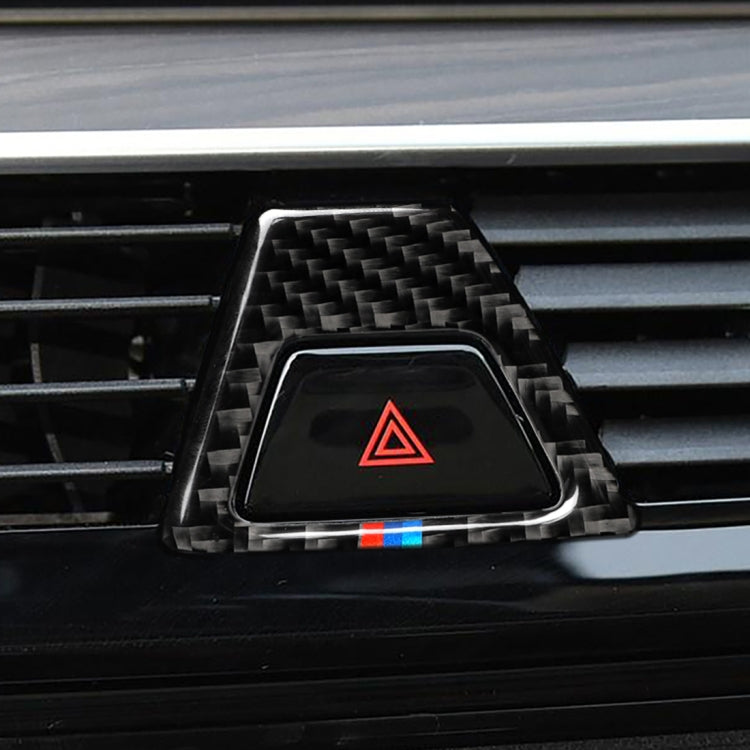 รถไตรรงค์คาร์บอนไฟเบอร์ไฟเตือนสติกเกอร์ตกแต่งสำหรับ BMW ซีรีส์ 5 G38 528Li / 530Li / 540Li 2018, Warning Light