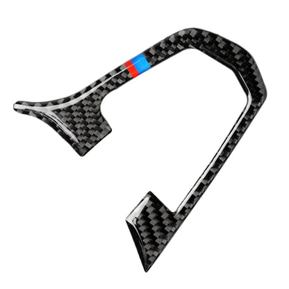 รถ Tricolor คาร์บอนไฟเบอร์พวงมาลัยปุ่ม A สติกเกอร์ตกแต่งสำหรับ BMW 5 Series G30/G38 X3 g01/G08, Steering Wheel(Tricolor A)