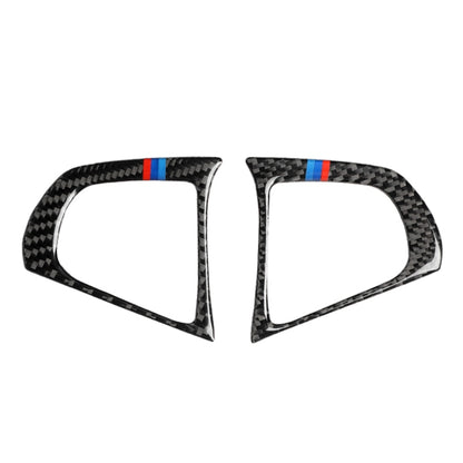 รถ Tricolor คาร์บอนไฟเบอร์พวงมาลัยปุ่มการกำหนดค่า B สติกเกอร์ตกแต่งสำหรับ BMW 5 Series G30/G38 X3 g01/G08, Steering Wheel Button(Tricolor)
