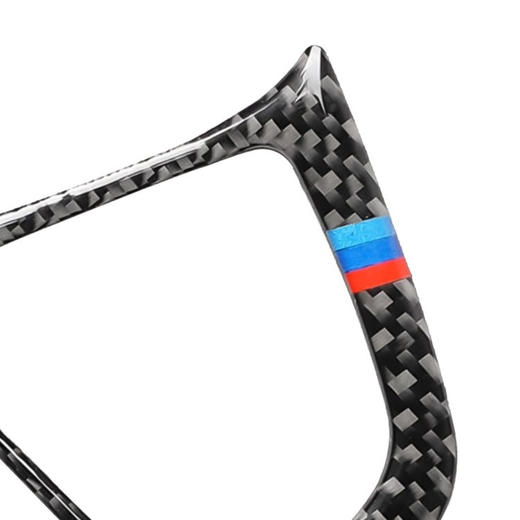 รถ Tricolor คาร์บอนไฟเบอร์พวงมาลัยปุ่มการกำหนดค่า B สติกเกอร์ตกแต่งสำหรับ BMW 5 Series G30/G38 X3 g01/G08, Steering Wheel Button(Tricolor)