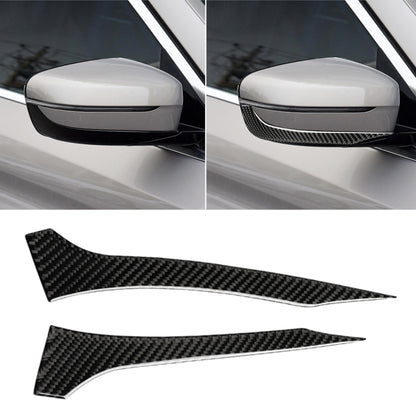 2 ชิ้นรถยนต์คาร์บอนไฟเบอร์กระจกมองหลังกันชนแถบสติกเกอร์ตกแต่งสำหรับ BMW G30 (2018-2019) / G11 (2016-2019) ไดรฟ์ขวาโดยไม่ต้องเลนส์, Rearview Mirror Right Drive without Lens