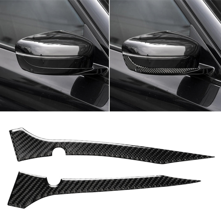 2 ชิ้นรถยนต์คาร์บอนไฟเบอร์กระจกมองหลังกันชนแถบสติกเกอร์ตกแต่งสำหรับ BMW G30 (2018-2019) / G11 (2016-2019) ขวาไดรฟ์ด้วยกล้อง, Rearview Mirror Right Drive with Camera