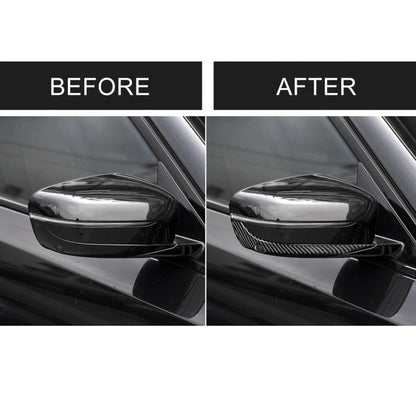 2 ชิ้นรถยนต์คาร์บอนไฟเบอร์กระจกมองหลังกันชนแถบสติกเกอร์ตกแต่งสำหรับ BMW G30 (2018-2019) / G11 (2016-2019) ขวาไดรฟ์ด้วยกล้อง, Rearview Mirror Right Drive with Camera