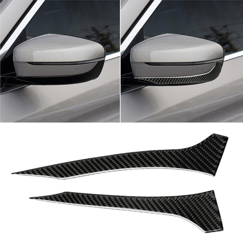2 ชิ้นรถยนต์คาร์บอนไฟเบอร์กระจกมองหลังกันชนแถบสติกเกอร์ตกแต่งสำหรับ BMW G30 (2018-2019) / G11 (2016-2019), ไดรฟ์ซ้ายโดยไม่ต้องเลนส์, Rearview Mirror Left Drive without Lens
