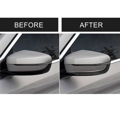 2 ชิ้นรถยนต์คาร์บอนไฟเบอร์กระจกมองหลังกันชนแถบสติกเกอร์ตกแต่งสำหรับ BMW G30 (2018-2019) / G11 (2016-2019), ไดรฟ์ซ้ายโดยไม่ต้องเลนส์, Rearview Mirror Left Drive without Lens