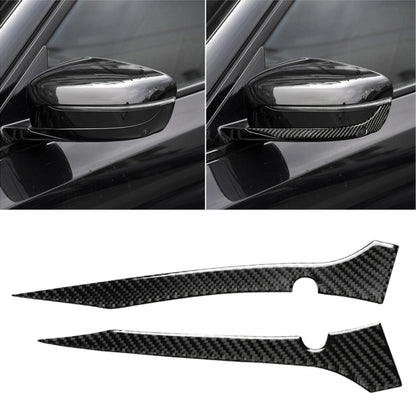 2 ชิ้นรถยนต์คาร์บอนไฟเบอร์กระจกมองหลังกันชนแถบสติกเกอร์ตกแต่งสำหรับ BMW G30 (2018-2019) / G11 (2016-2019) ไดรฟ์ซ้ายพร้อมกล้อง, Rearview Mirror Left Drive with Camera