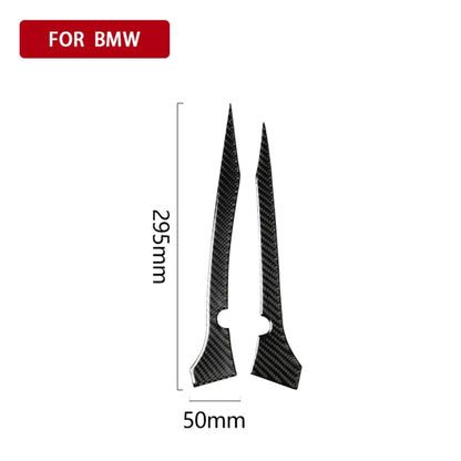 2 ชิ้นรถยนต์คาร์บอนไฟเบอร์กระจกมองหลังกันชนแถบสติกเกอร์ตกแต่งสำหรับ BMW G30 (2018-2019) / G11 (2016-2019) ไดรฟ์ซ้ายพร้อมกล้อง, Rearview Mirror Left Drive with Camera