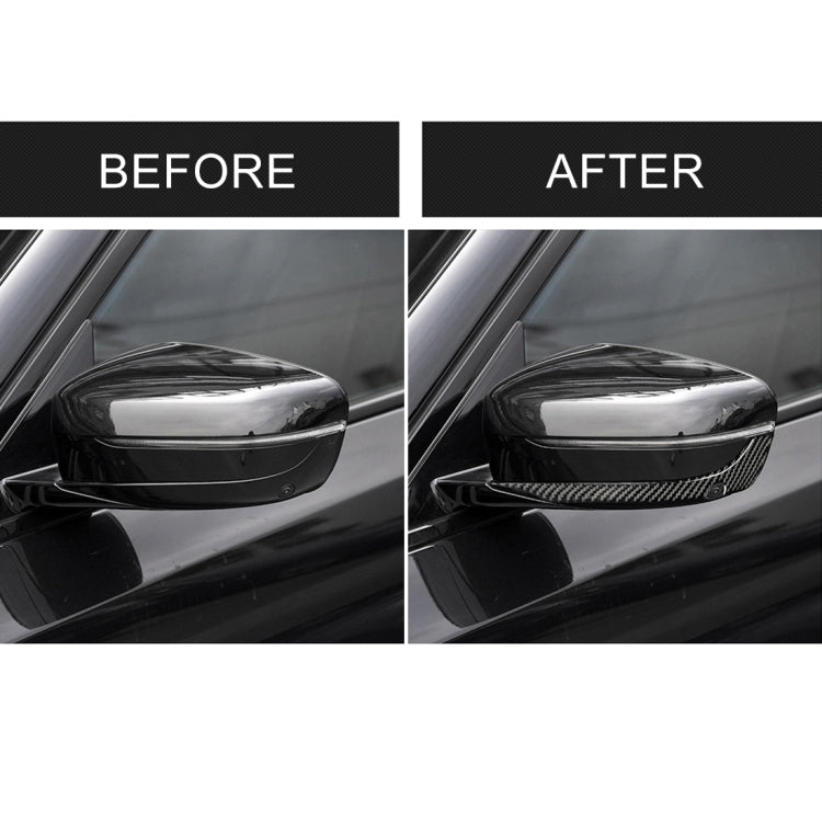 2 ชิ้นรถยนต์คาร์บอนไฟเบอร์กระจกมองหลังกันชนแถบสติกเกอร์ตกแต่งสำหรับ BMW G30 (2018-2019) / G11 (2016-2019) ไดรฟ์ซ้ายพร้อมกล้อง, Rearview Mirror Left Drive with Camera