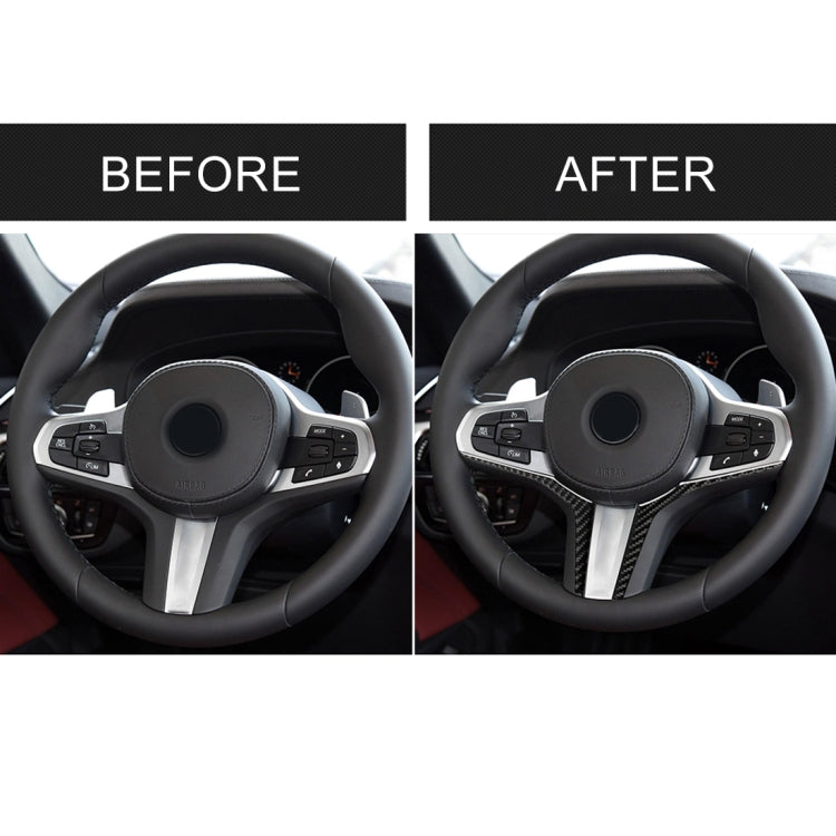 คาร์บอนไฟเบอร์พวงมาลัยแผงด้านล่างสติกเกอร์ตกแต่งสำหรับ BMW G30(2018-2020) / G01(2018-2020) / G02(2019-2020), Steering Wheel Lower Panel